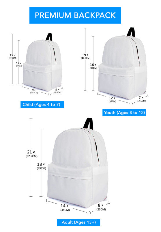 Bandana Print Backpack Size Chart