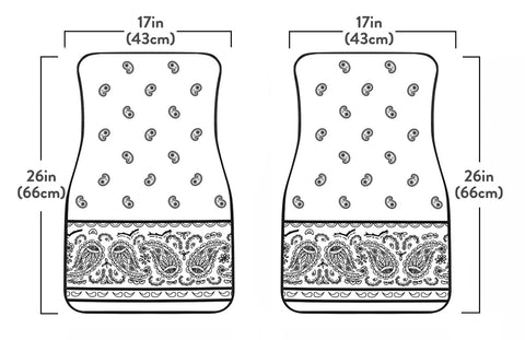 car front floor mats size chart