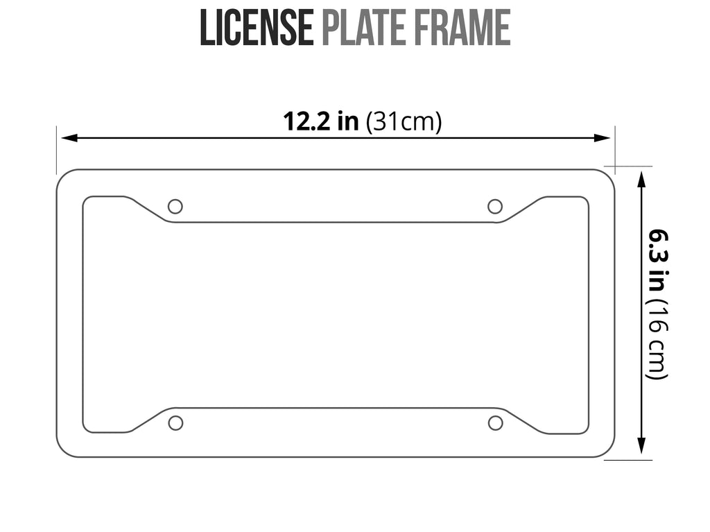 License Plate Frame Size Chart