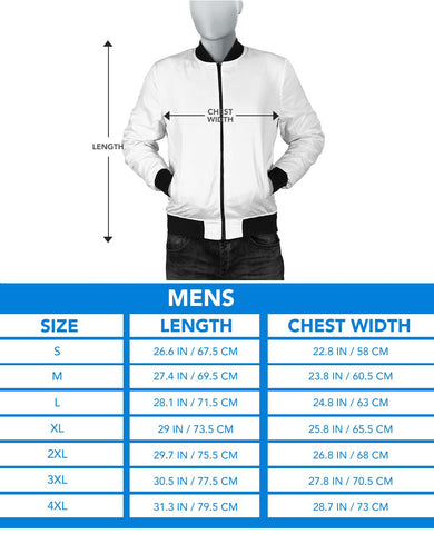 bomber jacket size chart