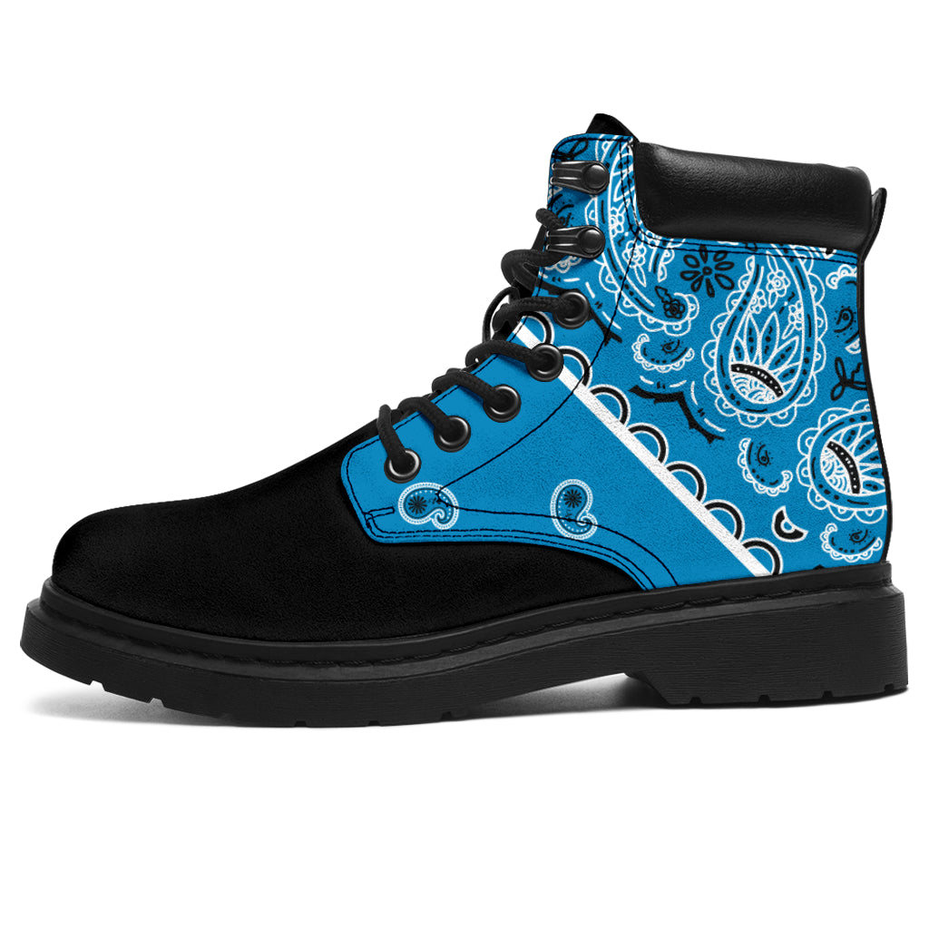 blue bandana boots