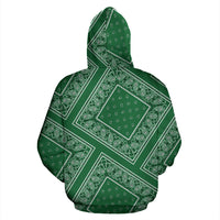 Classic Green Bandana Patch Pullover Hoodie