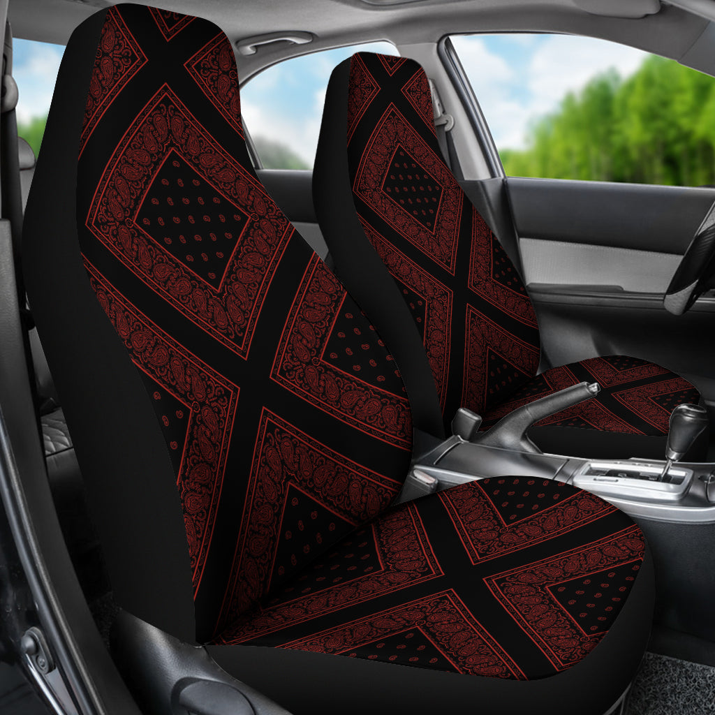 Black And Red Bandana Car Seat Covers The Bandana Blanket Company 