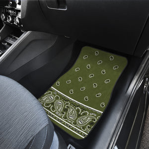 Army Green Bandana Car Mats The Bandana Blanket Company