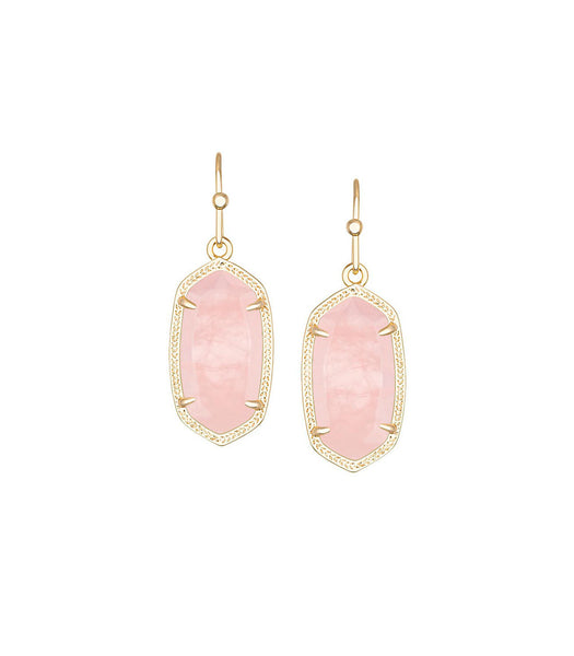 Kendra Scott Dani Earrings In Rose Quartz – Blue Daisy Shop