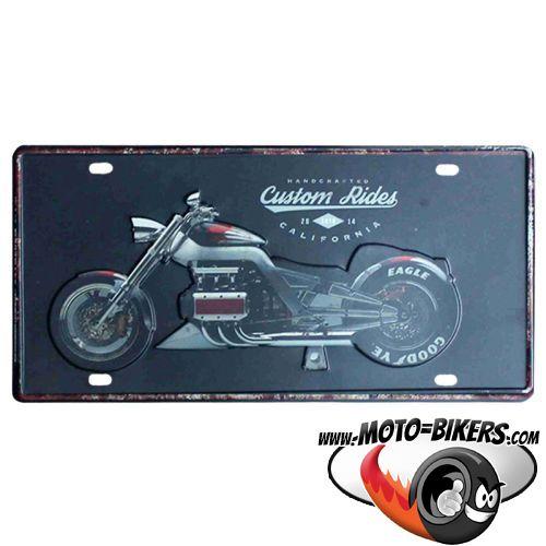 Plaque Metal Deco Moto Moto Bikers 