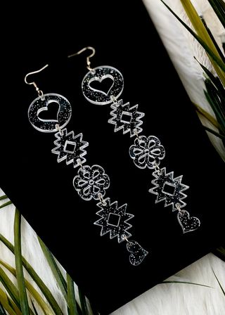 Diamond Heart Earrings - Dene Cree Designs product image