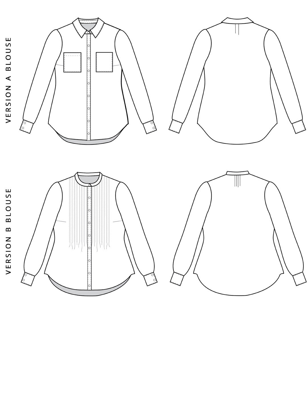 Byrdie Button-up Blouse + Dress - PDF SEWING PATTERN – Pattern Scout Studio