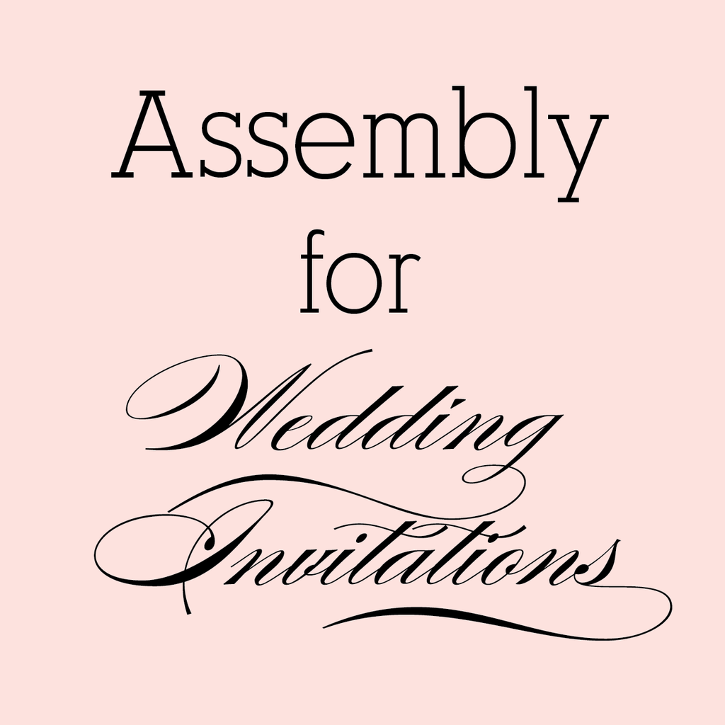 Order of wedding invitation assembly