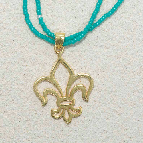State of Louisiana Necklace w/Fleur ⚜️