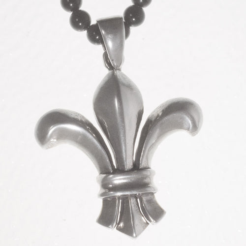 Sterling Silver 24 1mm Louisiana French Heritage Fleur De Lis Inside Of  Heart Pendant Necklace