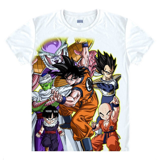Dragon Ball Z Digital Printed Characters T Shirt Animelife