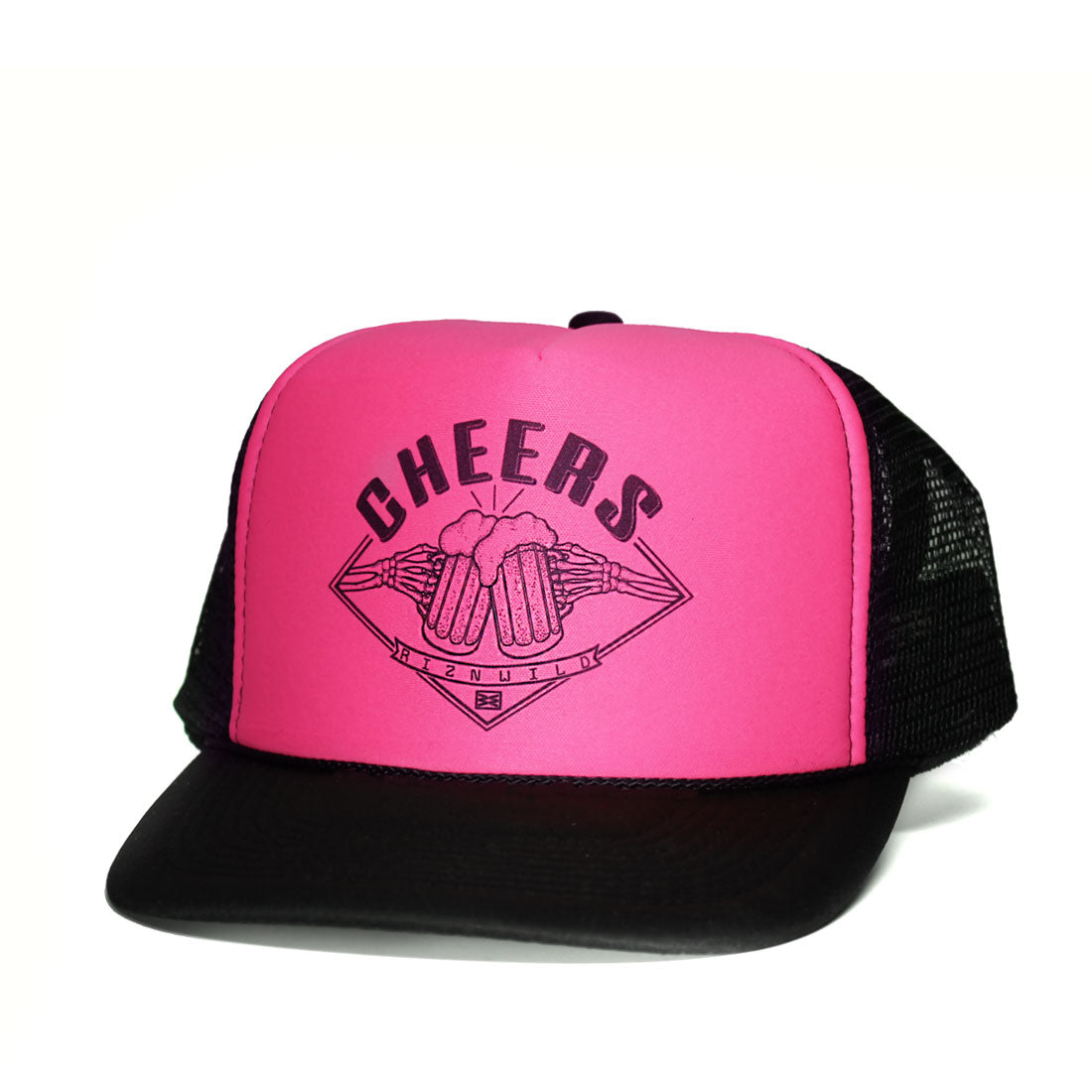 Cheers Curved Bill Trucker Hat in Pink Black – RIZNWILD