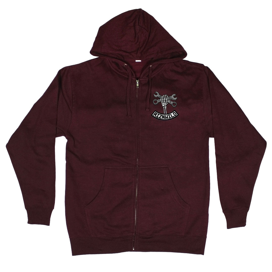 maroon zip up hoodie mens