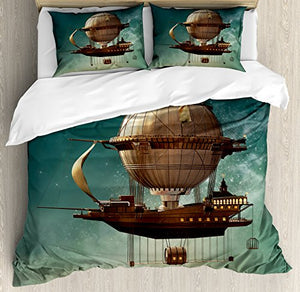 Steampunk Airship Bedding Set