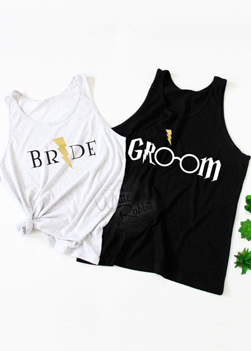 HP Bride and Groom Tank Top – White 