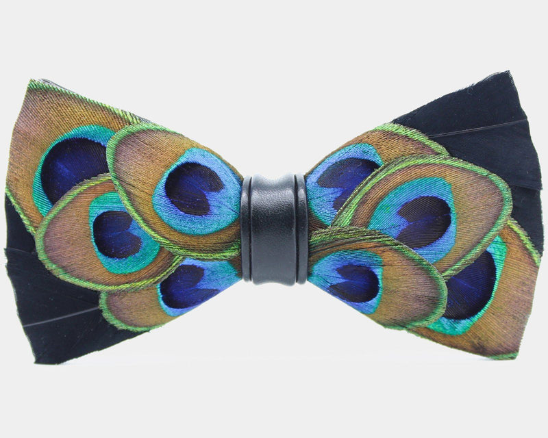 Peacock Eyes Feather Bow Tie – Vertiex