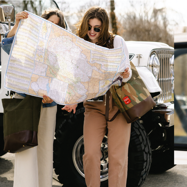 R. Riveter + JEEP ladies with bags and a map
