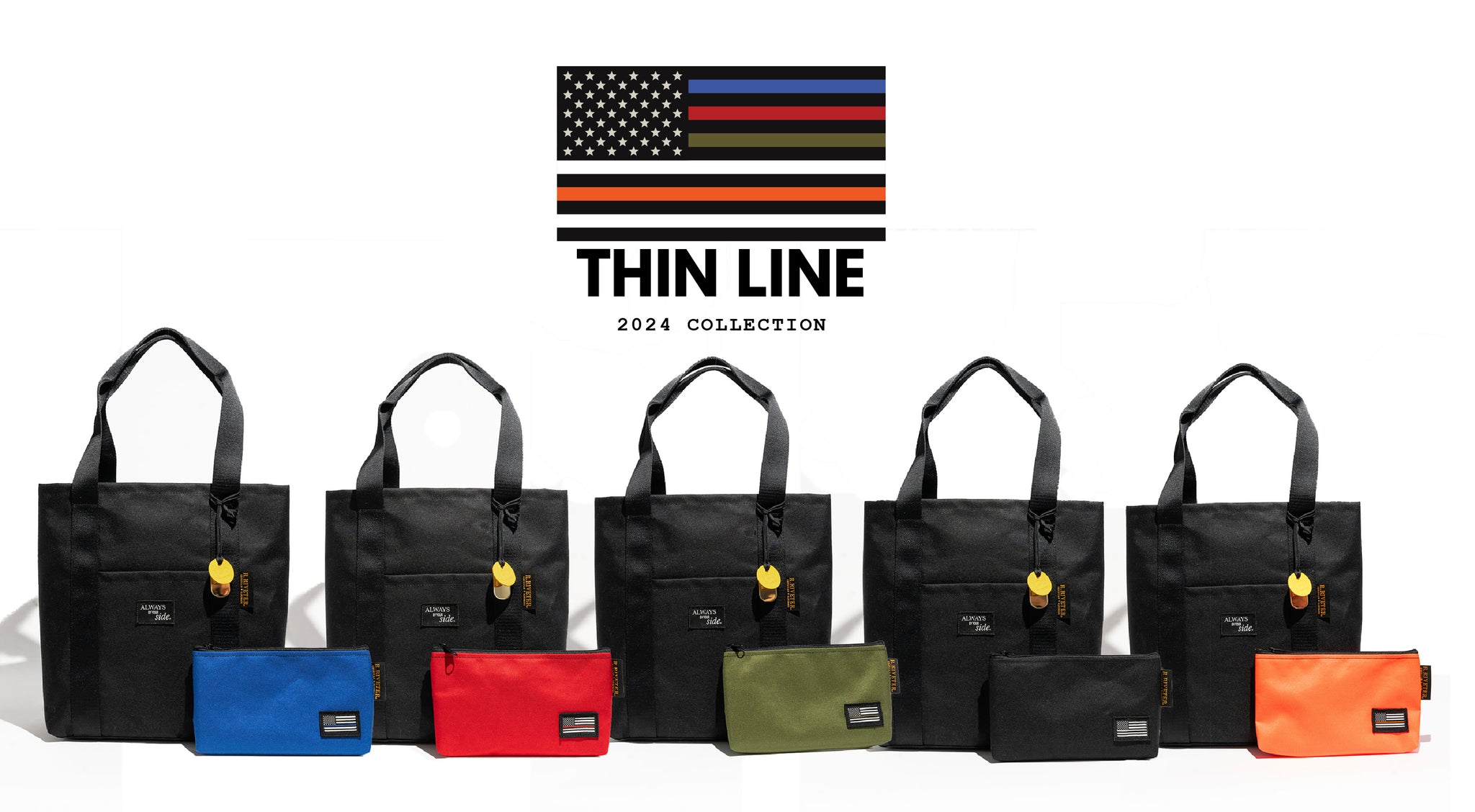 thin line collection- totes and zipper pouches