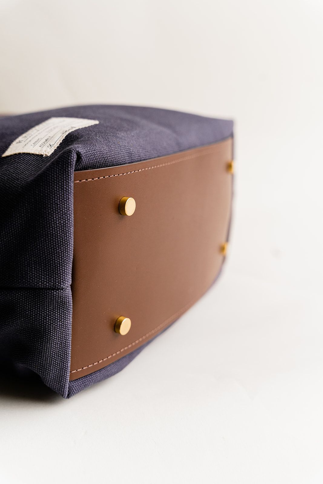 Ada | Signature Navy Canvas + Brown Leather