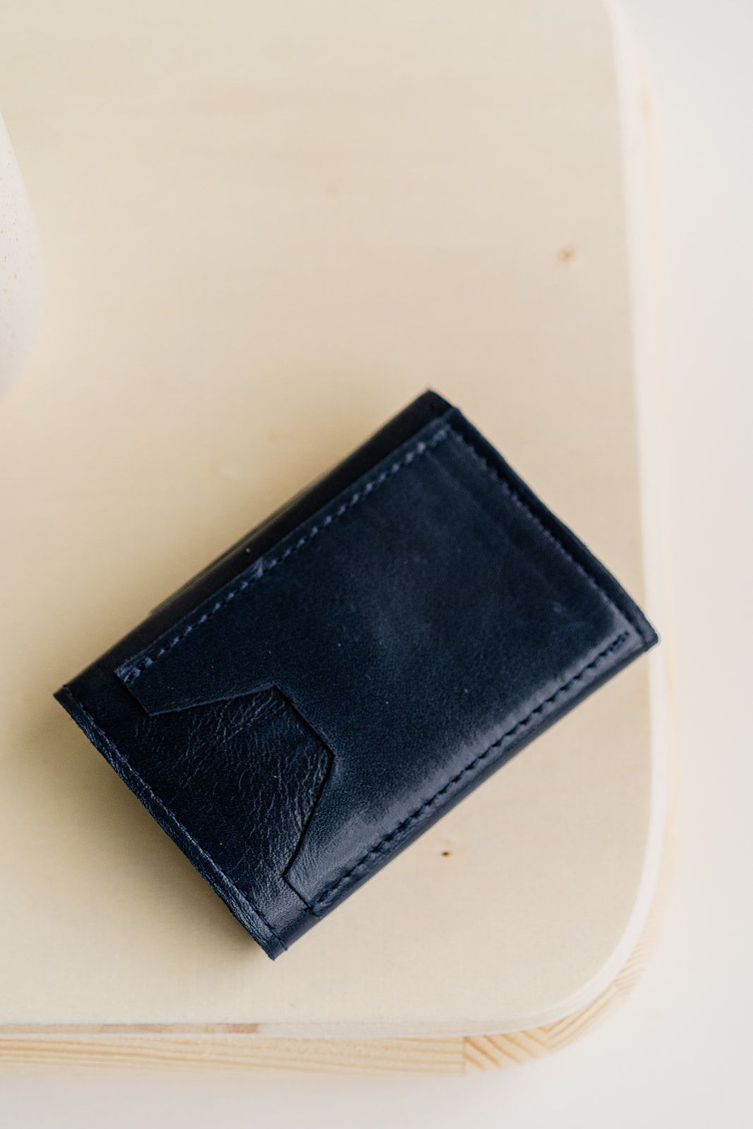 Mini Wallet | Signature Navy Leather