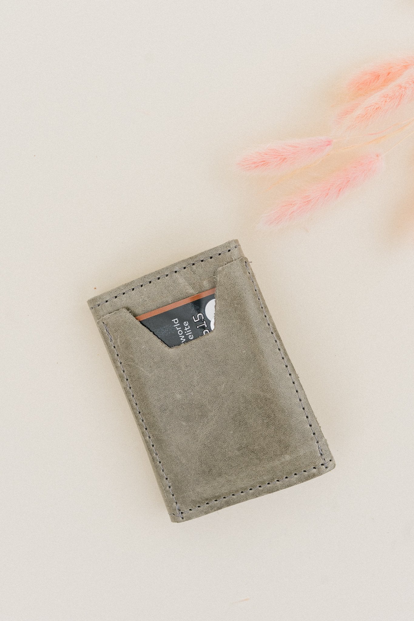 Mini Wallet | Frosted Sage Leather