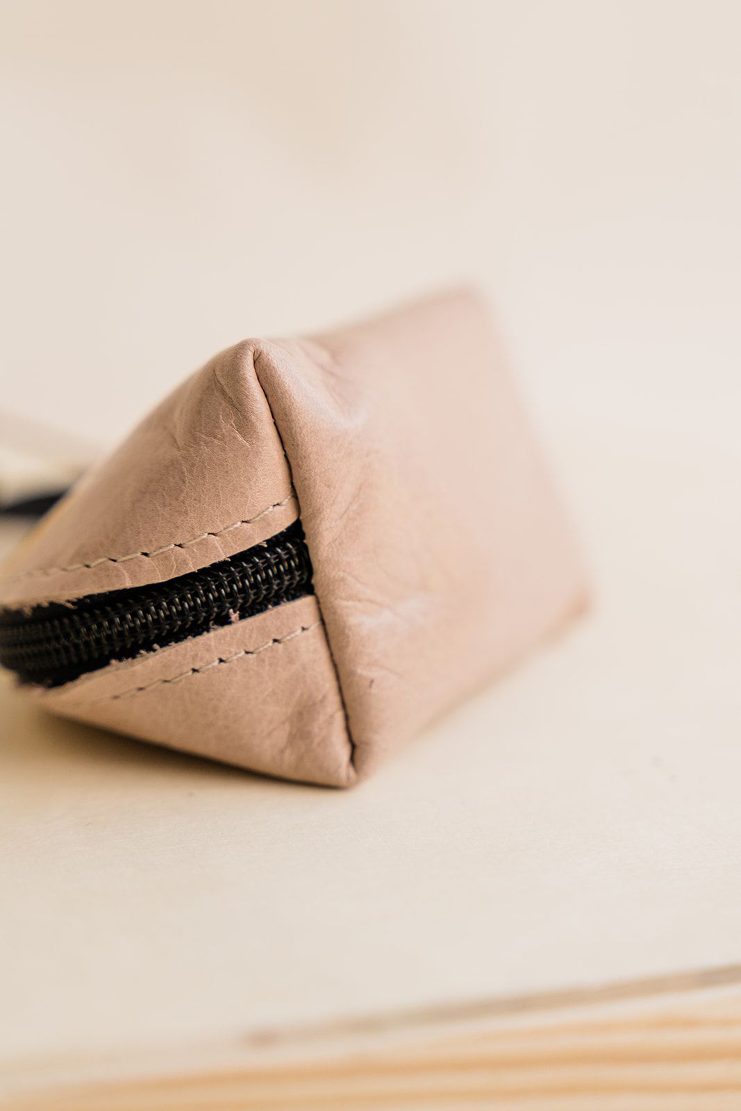 Fight Like Rosie Collection | Clara Mini Leather Zipper Pouch + Pink Support Tag