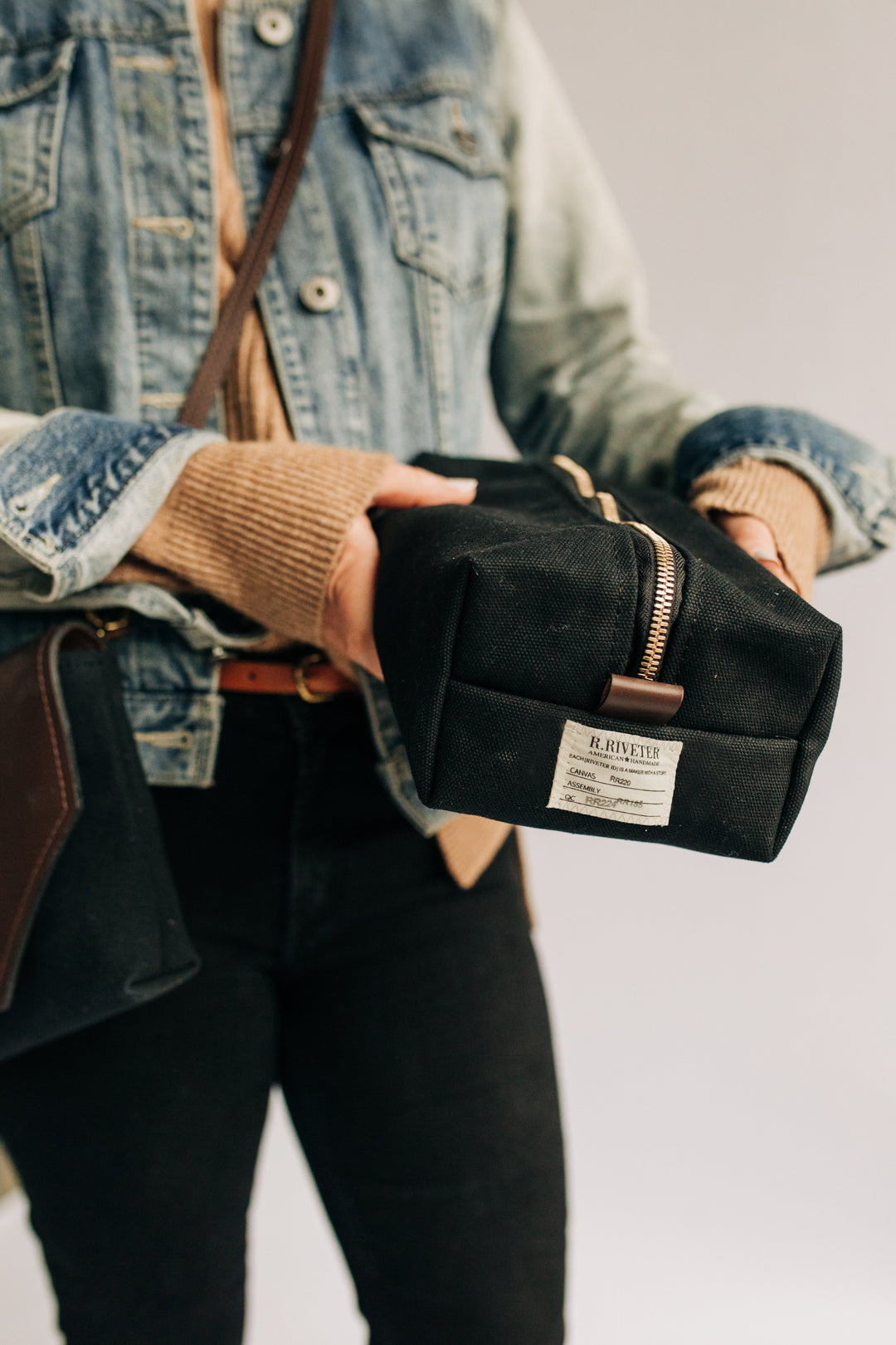 Otto  Signature Black Canvas + Brown Leather – R. Riveter