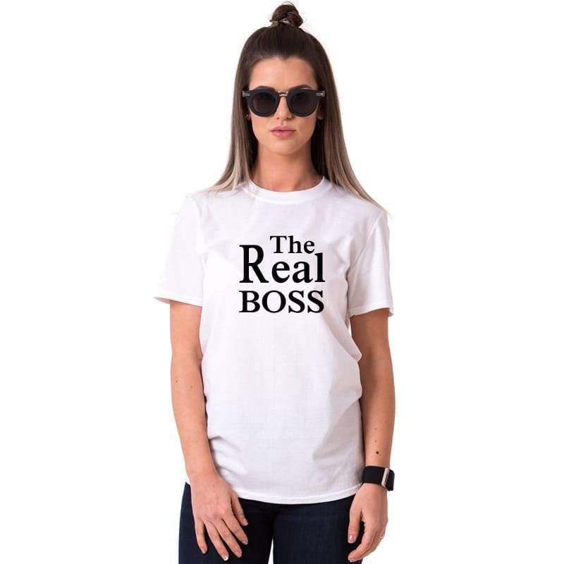 the real boss couple shirt