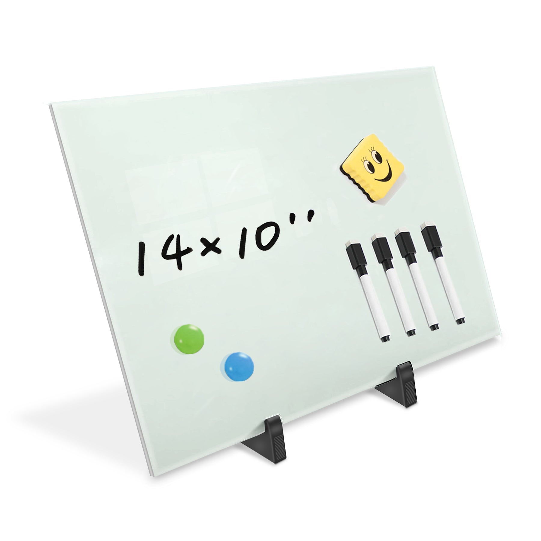 ZHIDIAN Small Glass Dry Erase Board Desktop Stand Whiteboard