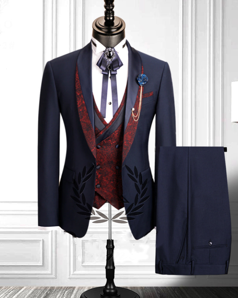Classy 3 Pieces Suits Royal Blue Suit for Wedding Groom Wear Trajes De –  classbydress
