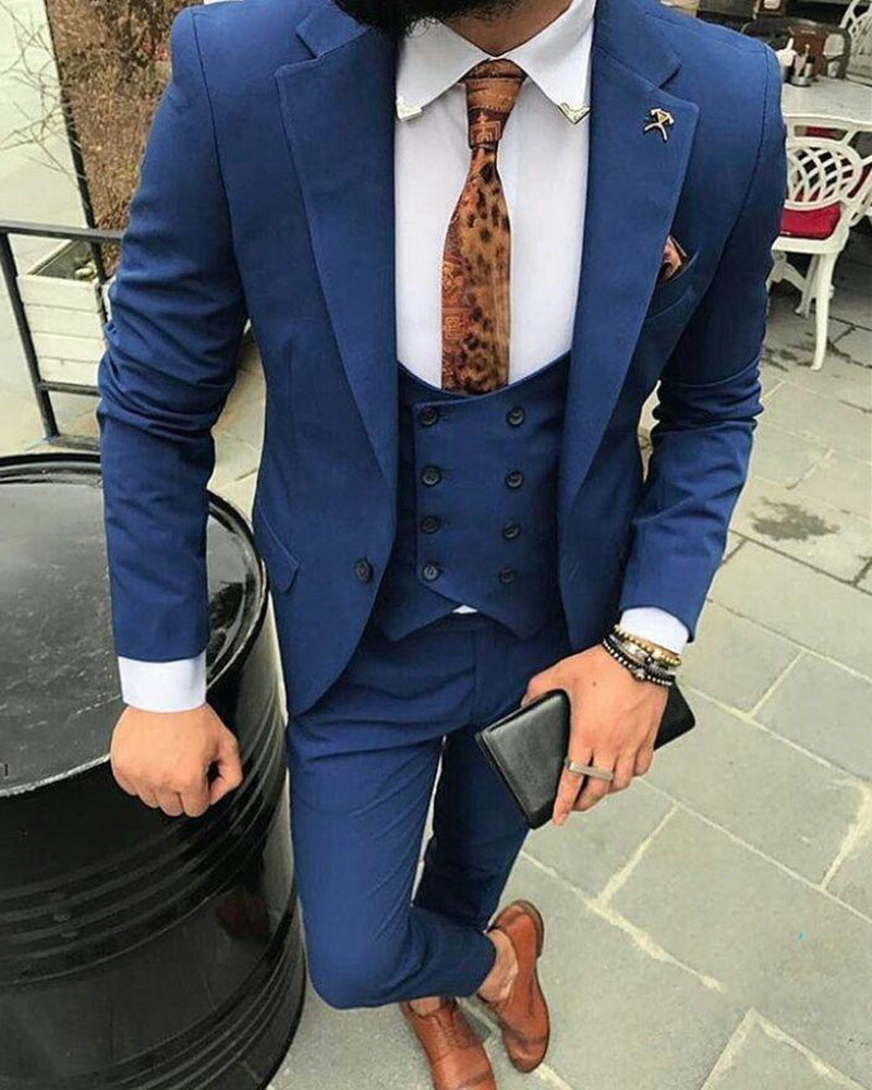 men's navy blue suit