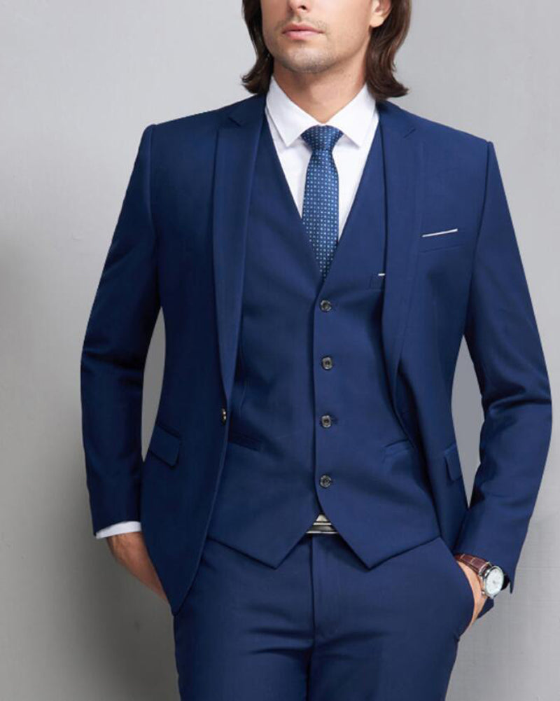 Royal Blue Groom Suit for Wedding Men formal Dress Suit 3 Pieces (Jack