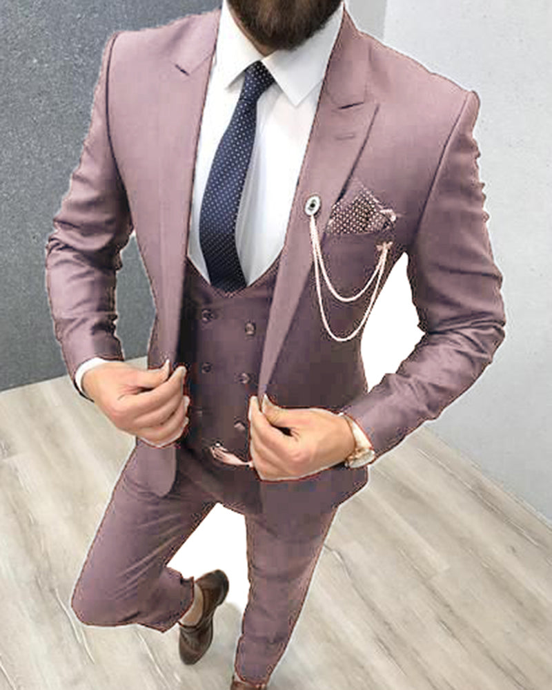 Classyby New 2022 Vanilla Rose/mauve Groomsmen Dress Suits /Tuxedos fo ...