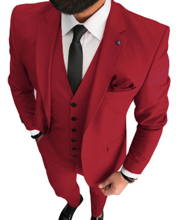 Cherry Red Suits for Men , Deep Red Custom 3 Pieces Prom Suits ,traje ...