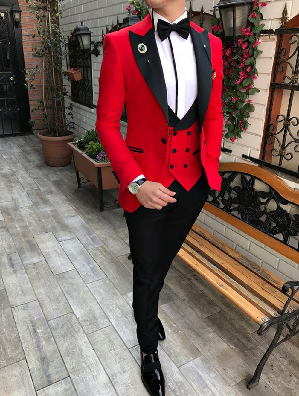 Elegant Pinkblack Tuxedos For Wedding Mens Dress Prom Suits 2020 3 Pi 