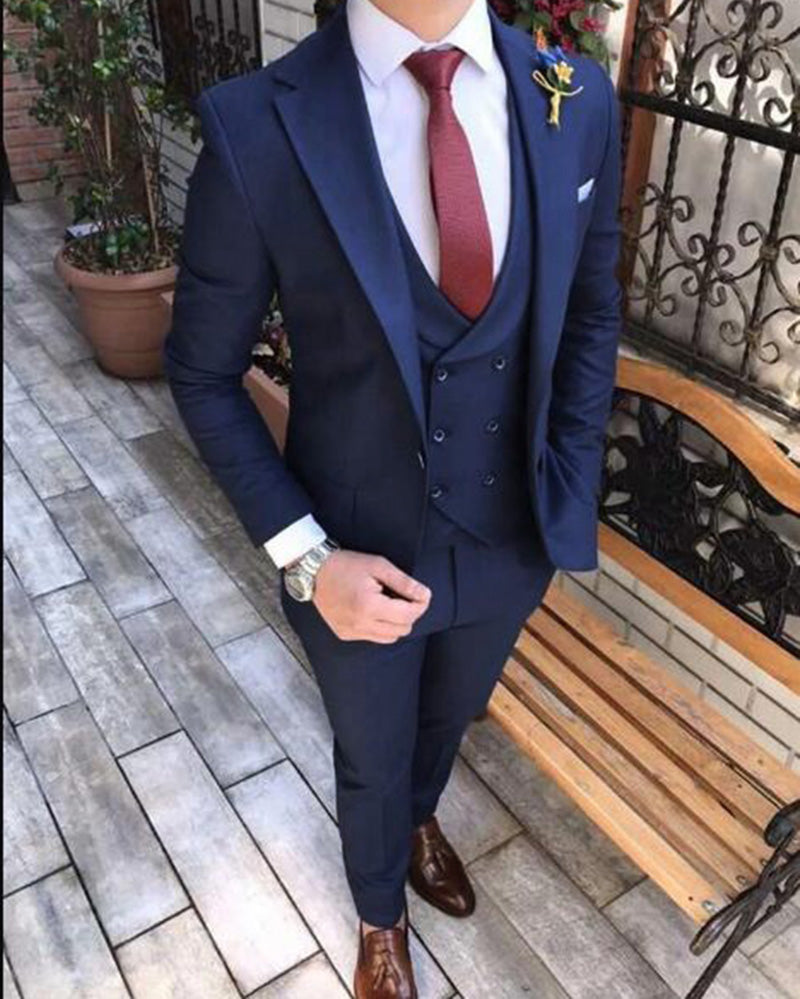 Classy 3 Pieces Suits Royal Blue Suit for Wedding Groom Wear Trajes De –  classbydress