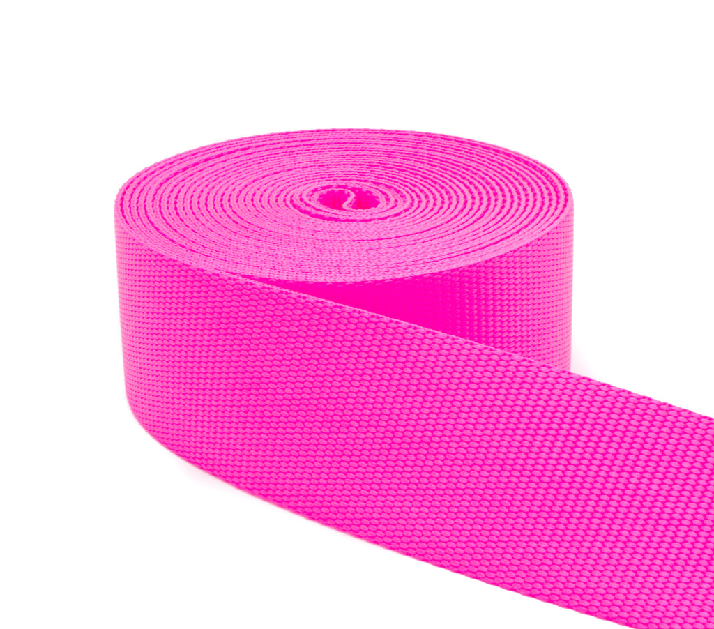 2 Inch Hot Pink Nylon Webbing - Medium Weight Nylon – Webbing Plus