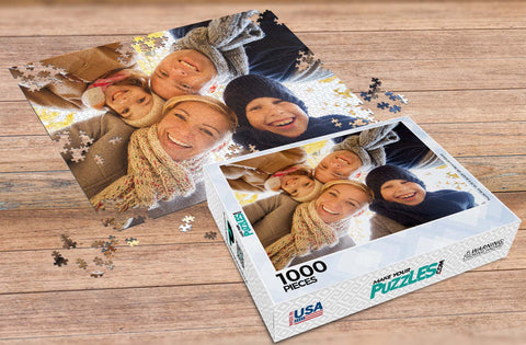 Family portrait custom jigsaw puzzle | MakeYourPuzzles