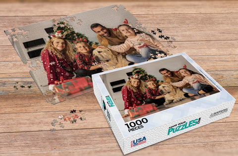 Family portrait photo puzzle | Personalized Christmas Puzzles | MakeYourPuzzles