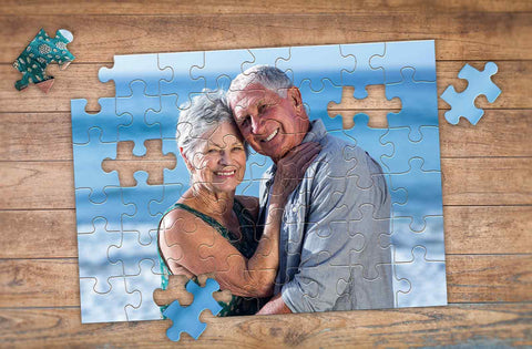 48 Piece Custom Puzzle with senior couple | MakeYourPuzzles
