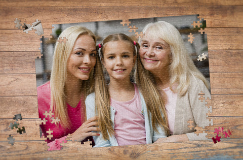 Mother's Day Gift Puzzle three generations - MakeYourPuzzles