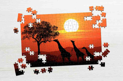 Animals silhouette cool jigsaw puzzles