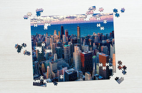 City and sea 500-piece puzzle