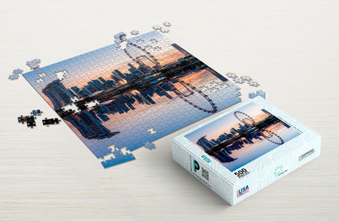 City sunset view 500-piece puzzle package