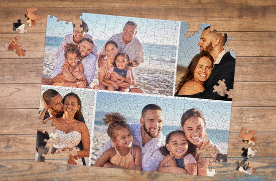 Collage Photo Puzzle Family at Beach Vacation | MakeYourPuzzles