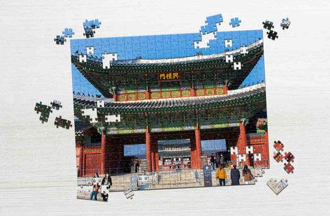 Gwanghwamun Gate in South Korea big puzzles