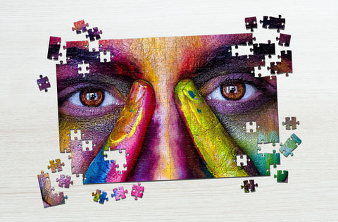 Colorful face art puzzle gifts for kids