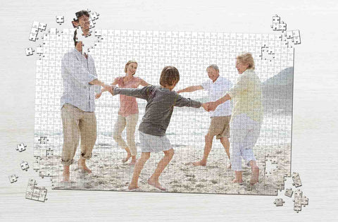 Family at the beach custom puzzles from photos