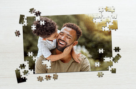 Son kissing father unique puzzle